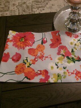 TAG Brand Blossoms And Blooms Table Runner Floral 72" 6Ft long Summer Dining